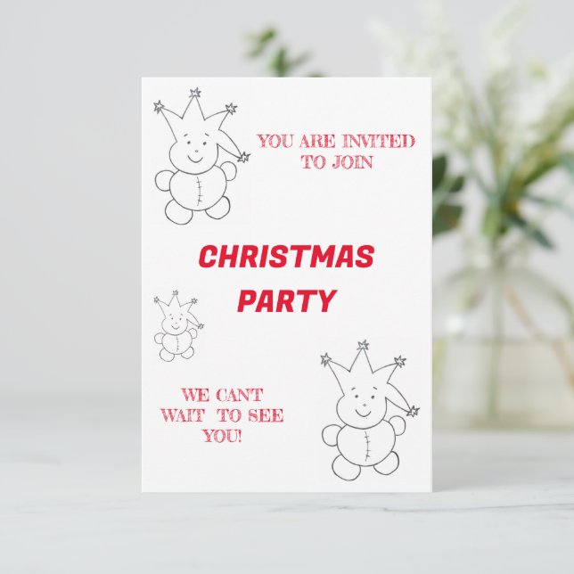 Cartes d'invitation à la fête de Noël Zalnok (Debout devant)