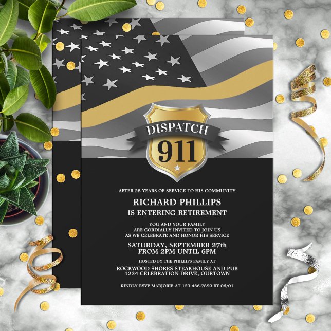 Cartes d'invitation à la fête de retraite d'un rép (Créateur téléchargé)