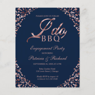 Cartes d'invitation à la fête d'engagement Budget 