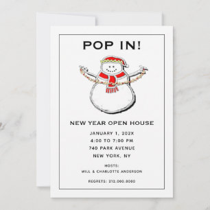 Cartes d'invitation à la maison ouverte pour les f