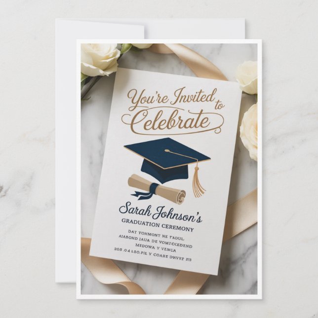 Cartes d'invitation à la remise des diplômes 🎓 –  (Devant)