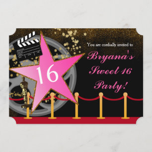 Cartes d'invitation à la soirée sur tapis rouge Pi