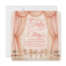 🎂 Cartes d'invitation à l'aquarelle Ballerine de 