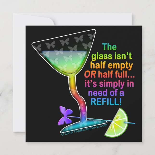CARTES D'INVITATION À UN COCKTAIL - LE VERRE À MOI (Devant)