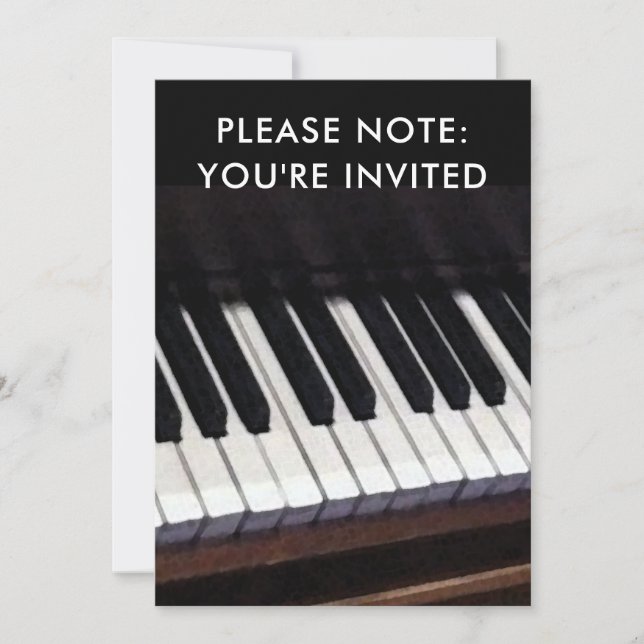 Cartes d'invitation à un récital de piano (Devant)