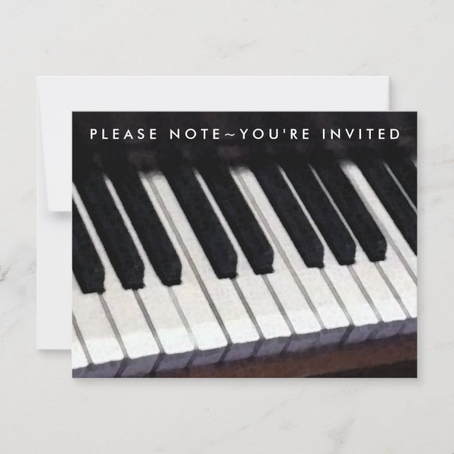 Cartes d'invitation à un récital de piano (Devant)
