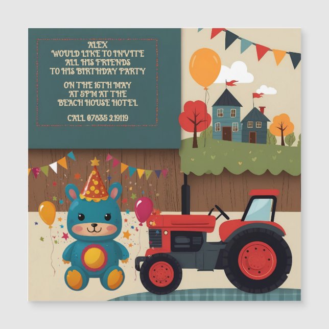 Cartes d'invitation à une fête (Devant)