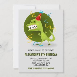 Cartes d'invitation à une fête colorée pour garçon