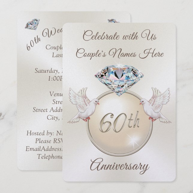 Cartes d'invitation à une fête d'anniversaire de m (Devant / Derrière)