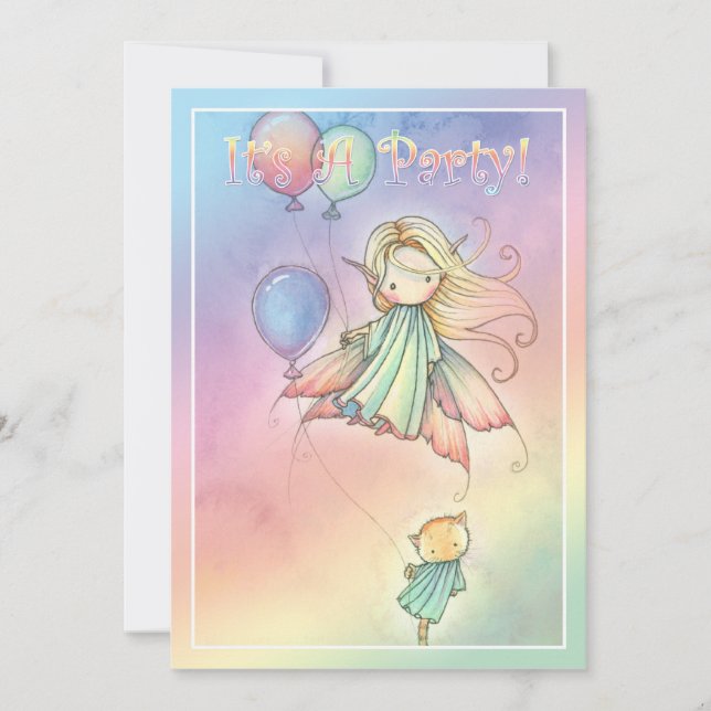Cartes d'invitation à une fête d'anniversaire de P (Devant)