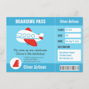 Cartes d'invitation à une fête d'anniversaire en f