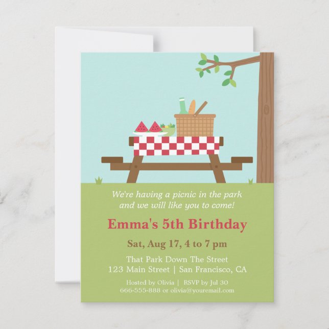 Cartes d'invitation à une fête d'anniversaire pour (Devant)