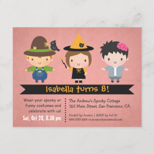 Cartes d'invitation à une fête d'anniversaire tenu