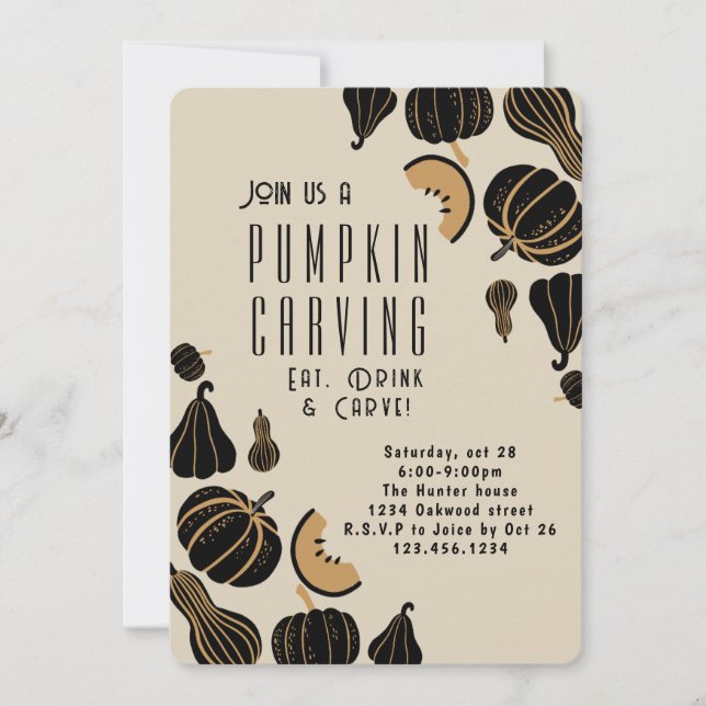 Cartes d'invitation à une fête de décoration de ci (Devant)