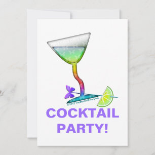 CARTES D'INVITATION À UNE FÊTE - MARTINI PAPILLON
