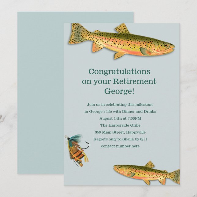 Cartes d'invitation à une fête sur le thème de la  (Devant / Derrière)