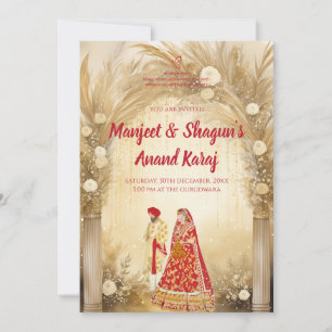 Cartes d'invitation Anand Karaj Cartes de mariage