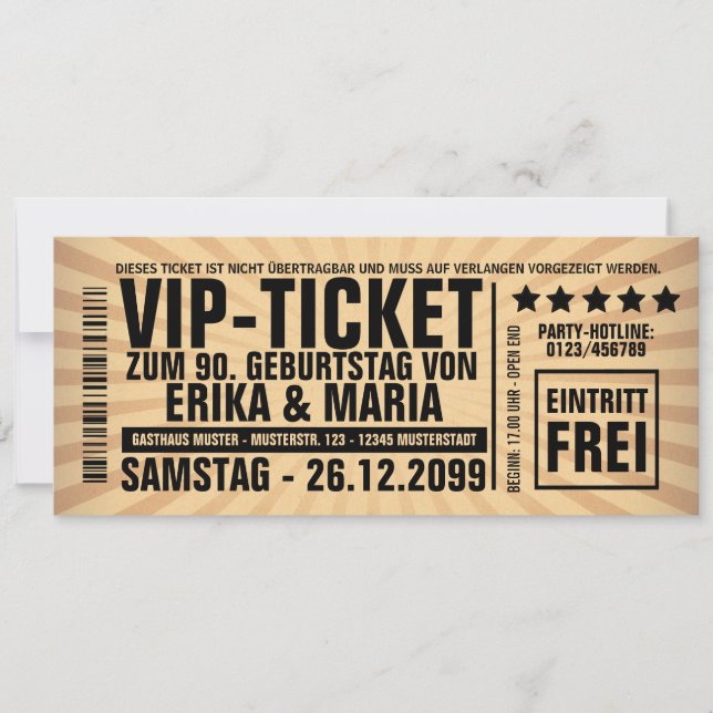 Cartes d'invitation Anniversaire Fête Evénement (Devant)