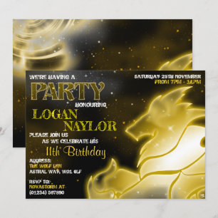 Cartes d'invitation Astral Glow Storm Wolf