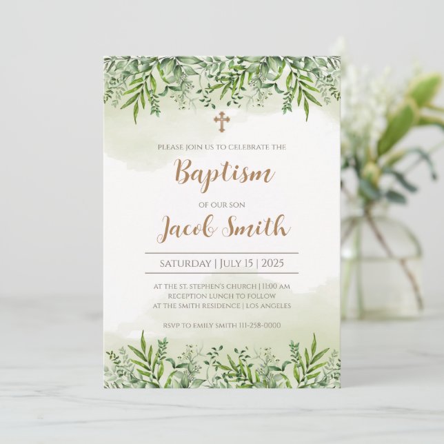 Cartes d'invitation au baptême & Faire-part de cér (Debout devant)
