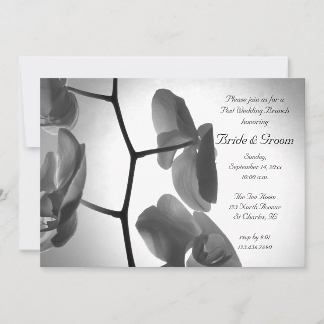 Cartes d'invitation au brunch après mariage avec o (Devant)