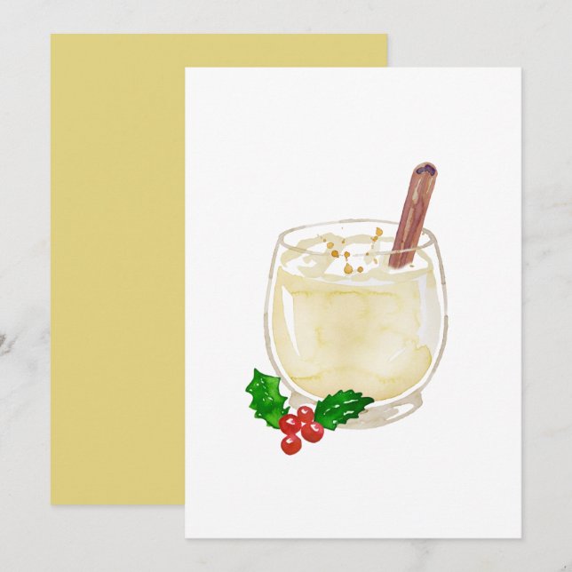 Cartes d'invitation au lait de poule (Devant / Derrière)