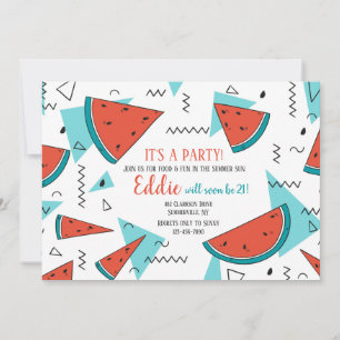 Cartes d'invitation au melon d'été