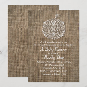 Cartes d'invitation Automne Filigrane Citrouille &