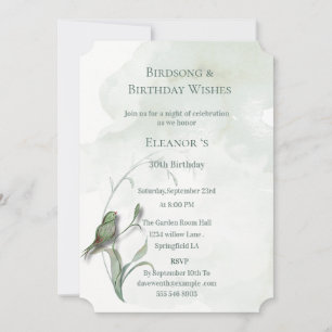 Cartes d'invitation avec chants d'oiseaux et meill