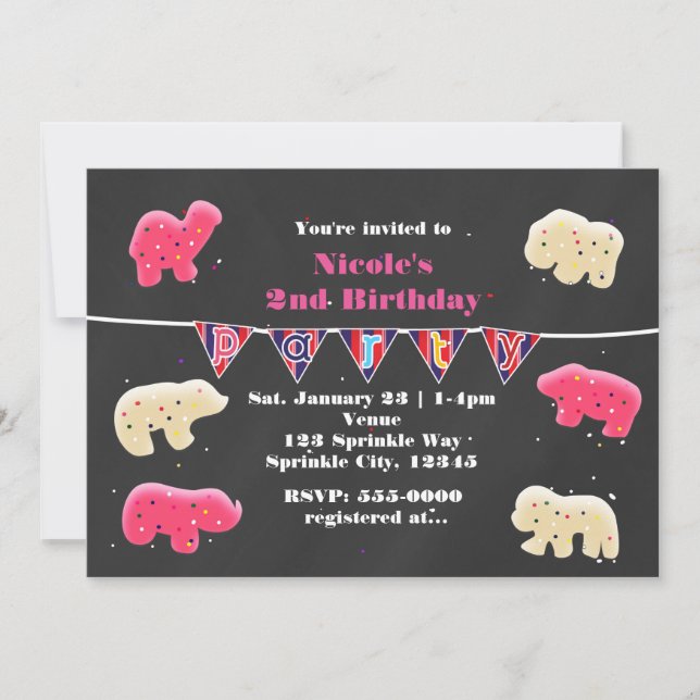 Cartes d'invitation avec paillettes pour fête d'an (Devant)