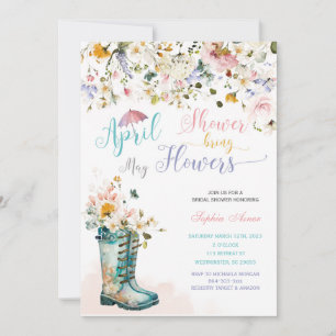Cartes d'invitation Avril Pluies Mai Fleurs