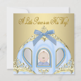 Cartes d'invitation Baby Shower pour Prince Bleu &