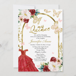 Cartes d'invitation bilingues pour Robe Rouge Papi