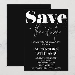 Cartes d'invitation Black Friendsmas à sauvegarder