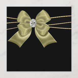 Cartes d'invitation Black Gold Black pour toutes o