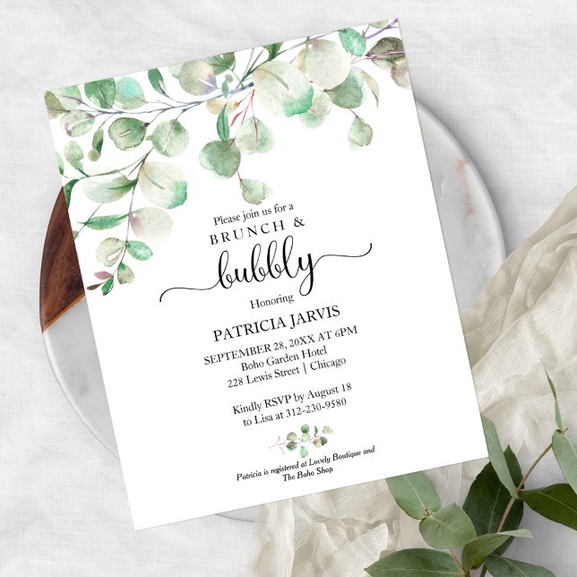 Cartes d'invitation Bon marché pour Brunch et Bull (Créateur téléchargé)