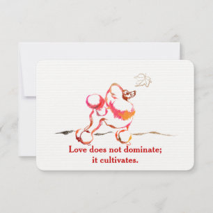 Cartes d'invitation Caniche