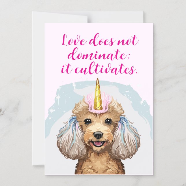 Cartes d'invitation Caniche (Recto)