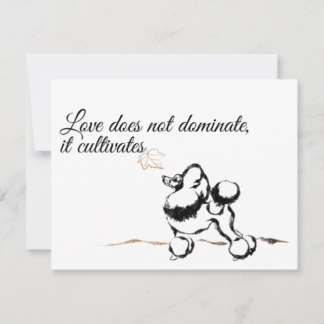Cartes d'invitation Caniche (Devant)