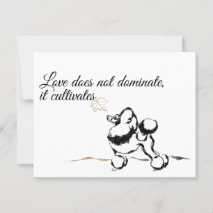 Cartes d'invitation Caniche