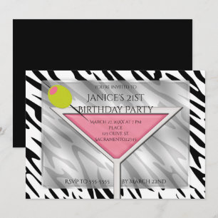 Cartes d'invitation chic pour soirée cocktail Pink