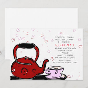 Cartes d'invitation chic pour une fête de thé de l