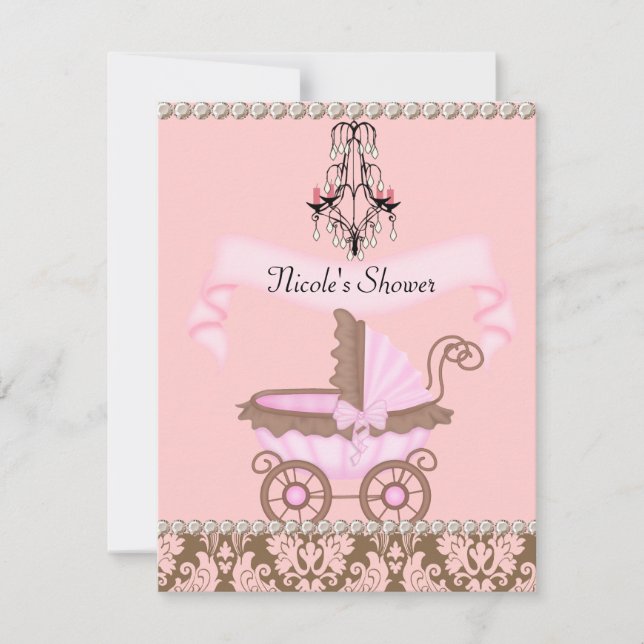 Cartes d'invitation CLASSIQUES pour BABY SHOWER en (Devant)