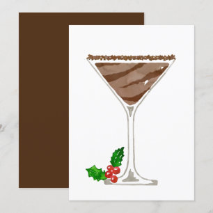 Cartes d'invitation Cocktail Martini au Chocolat