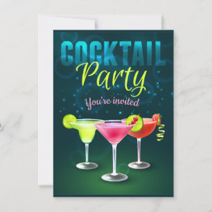Cartes d'invitation Cocktail Party