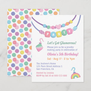 Cartes d'invitation colorées pour fête de fabricat