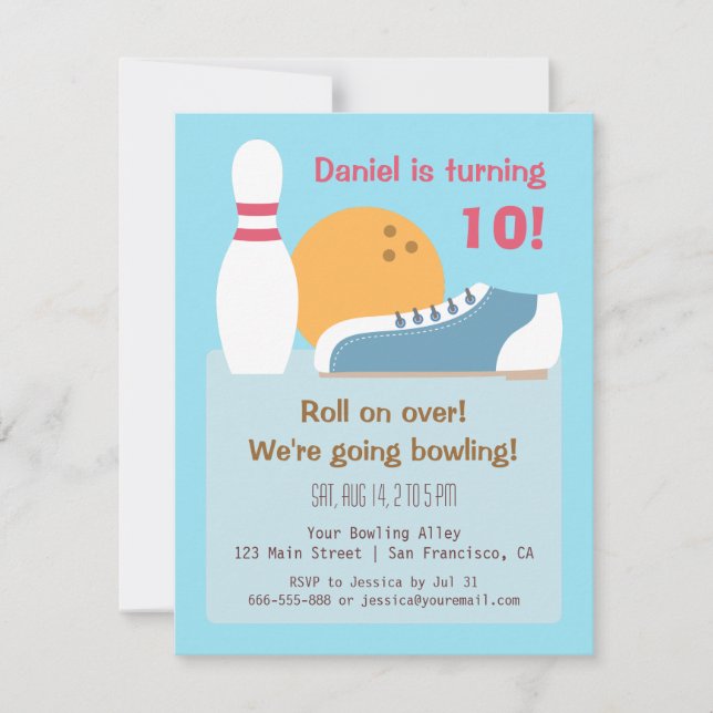 Cartes d'invitation colorées pour une fête d'anniv (Devant)