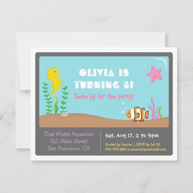 Cartes d'invitation colorées pour une fête d'anniv (Devant)