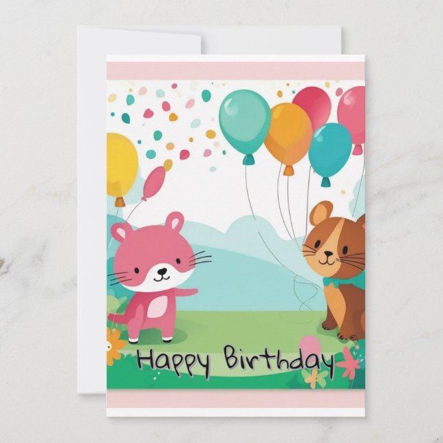 Cartes d'invitation d'anniversaire (Devant)