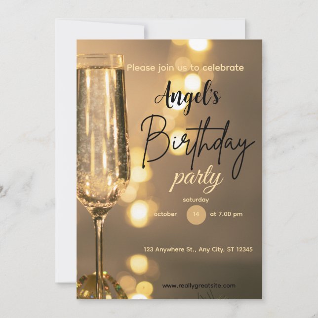 Cartes d'invitation d'anniversaire  (Devant)